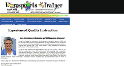 Desktop Screenshot of dogsportstrainer.com