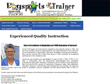 Tablet Screenshot of dogsportstrainer.com
